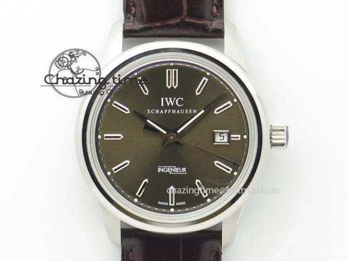 MIROTIME 1224 Fashionable Portofino IW458101 Diamond Bezel SS MK 1:1 Best Edition Blue Dial On Blue Leather Strap MIYOTA 7169